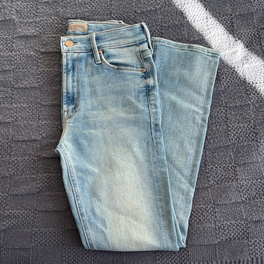 Mother Mid Rise Dazzler Flood Jeans